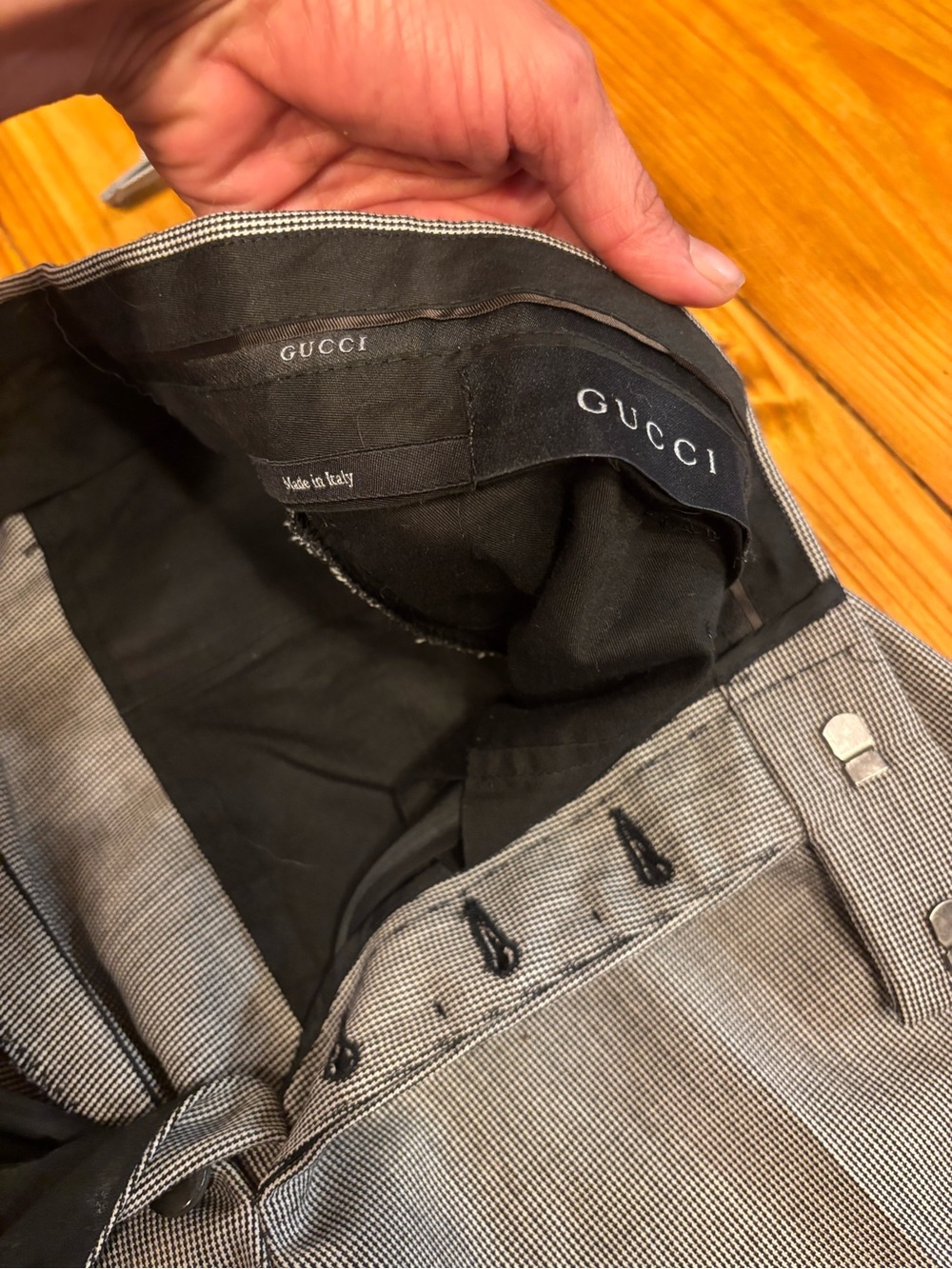 Gucci Light Gray Dress Pants - Tailored Men's Trousers - Picture 2 of 6